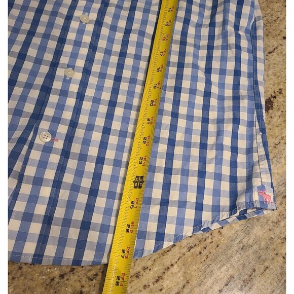 Vintage Abercrombie & Fitch Mens S Plaid Button Up Collar Cotton Pink Moose - Picture 4 of 12